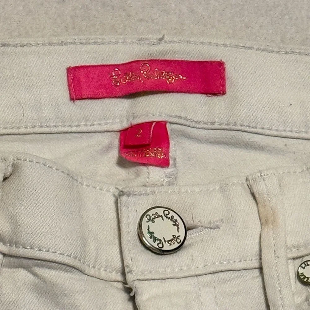 Lilly Pulitzer South Ocean Jeans Sz 2 Frayed Raw Hem Preppy‎ Y2K